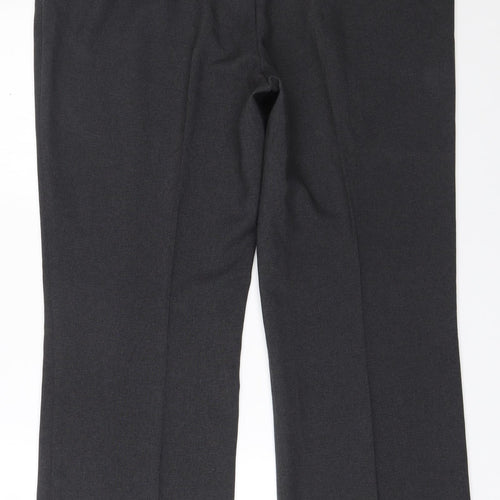 Marks and Spencer Womens Grey  Polyester Dress Pants Trousers Size 18 L30 in Regular Zip