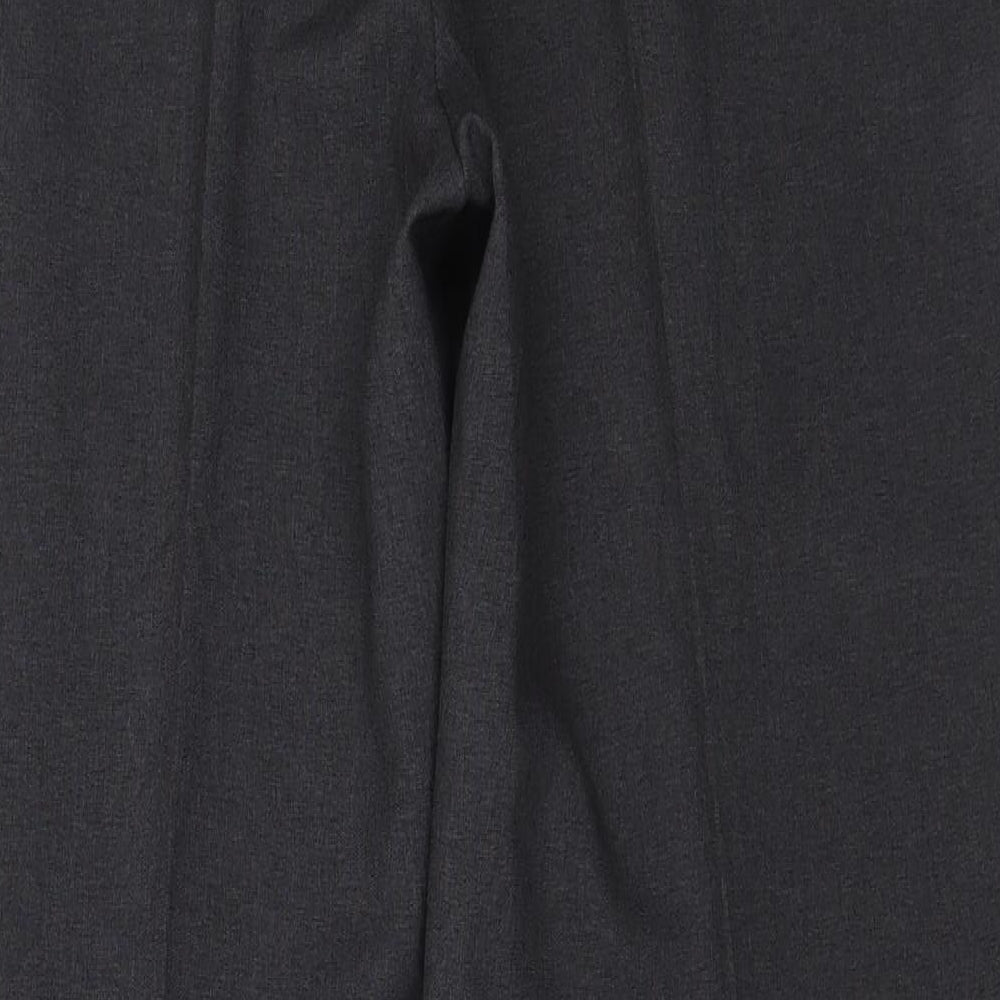 Marks and Spencer Womens Grey  Polyester Dress Pants Trousers Size 18 L30 in Regular Zip
