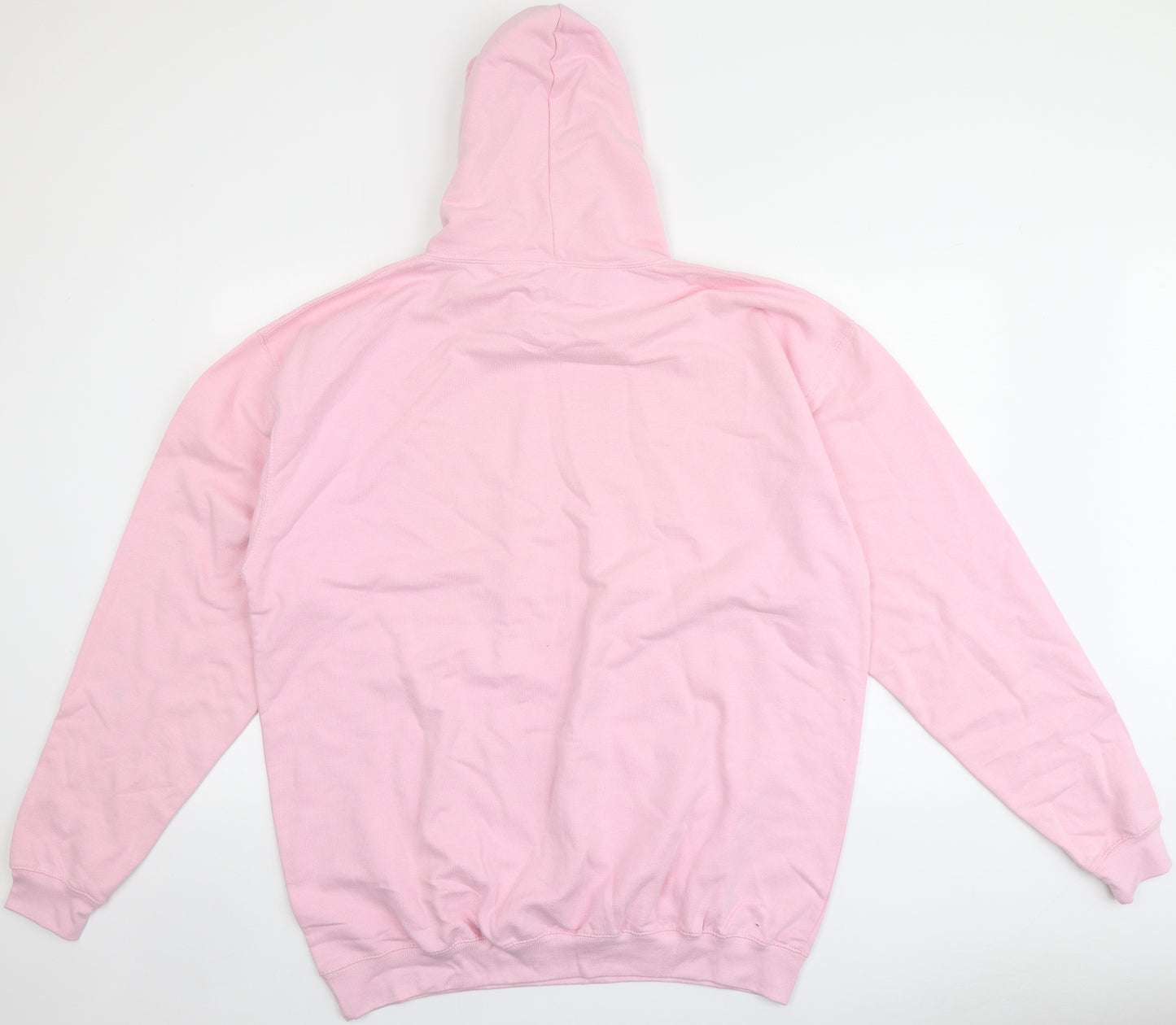 Awdis Womens Pink  Cotton Pullover Hoodie Size 2XL
