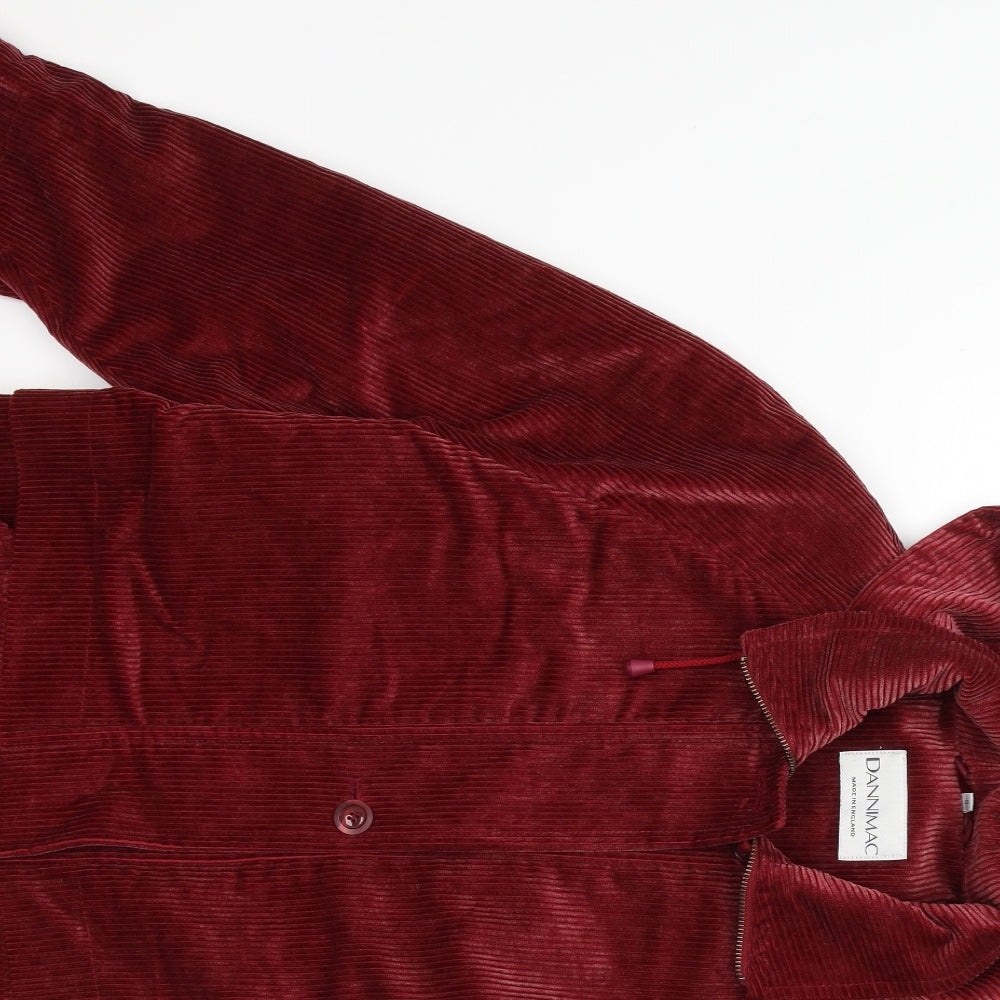 DANNIMAC Womens Red   Overcoat Coat Size S  Zip