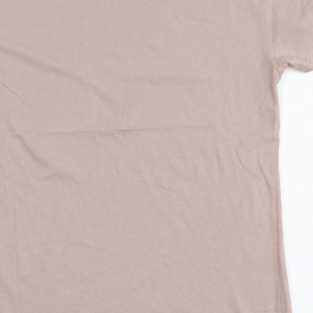New Look  Girls Pink  100% Cotton Basic T-Shirt Size 14-15 Years Round Neck  - Its a good day to be happy
