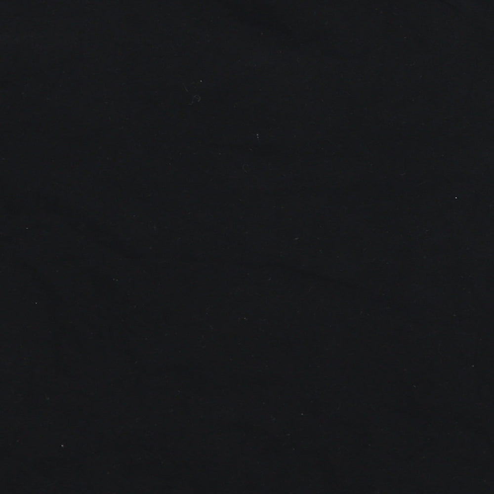 River Island Girls Black  100% Cotton Cropped T-Shirt Size 11-12 Years Round Neck  - Unstoppable