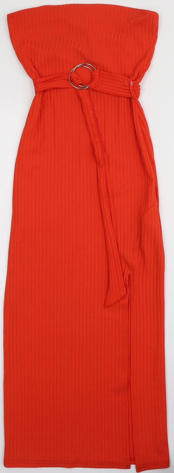 New Look Womens Orange  Polyester Bodycon  Size 10  Square Neck  - Bando