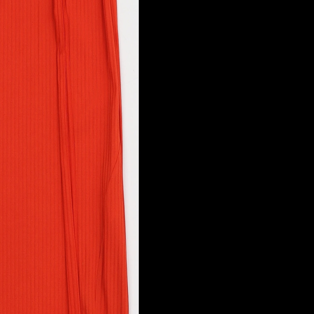New Look Womens Orange  Polyester Bodycon  Size 10  Square Neck  - Bando