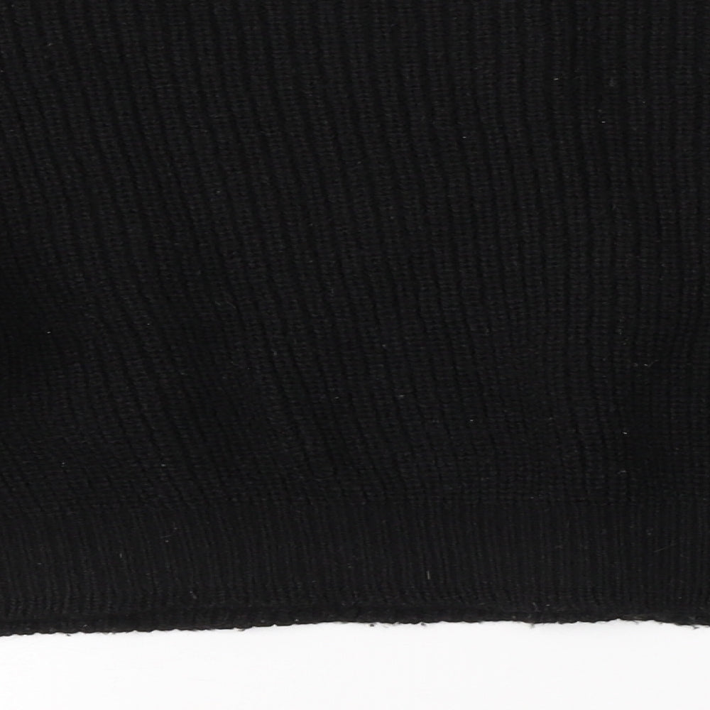 Divided by H&M Womens Black Roll Neck  Acrylic Pullover Jumper Size XS   - Crop top