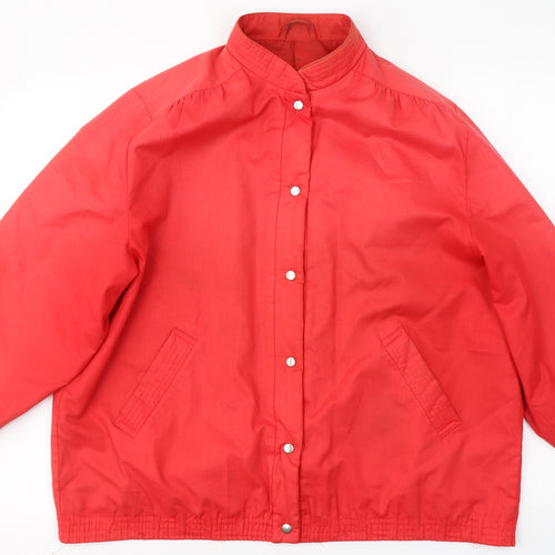 St. Michael Womens Red   Jacket Coat Size 16  Button