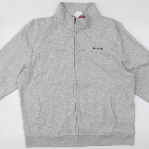 LA Gear Womens Grey Collared  Polyester Full Zip Jumper Size 20
