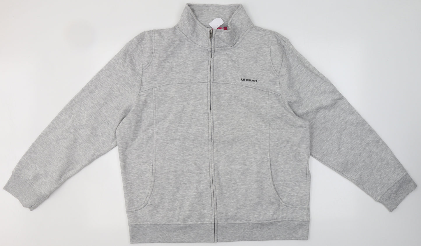 LA Gear Womens Grey Collared  Polyester Full Zip Jumper Size 20