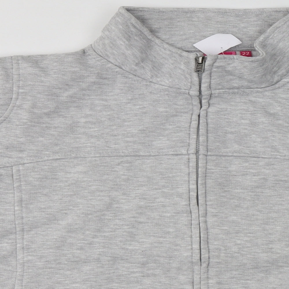 LA Gear Womens Grey Collared  Polyester Full Zip Jumper Size 20