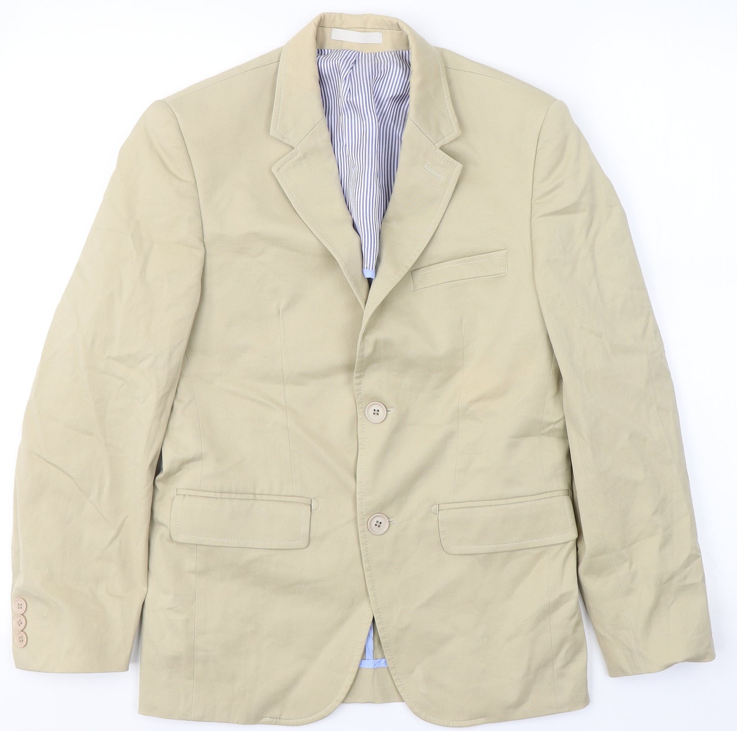 Brookfield Womens Beige  Cotton Jacket Blazer Size 12