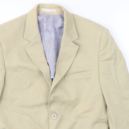 Brookfield Womens Beige  Cotton Jacket Blazer Size 12