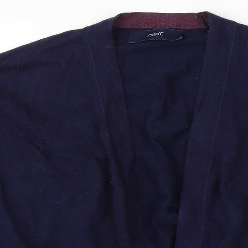 Marks and Spencer Womens Blue V-Neck  Cotton Cardigan Jumper Size 14