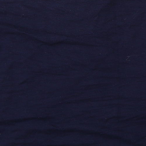 Marks and Spencer Womens Blue V-Neck  Cotton Cardigan Jumper Size 14