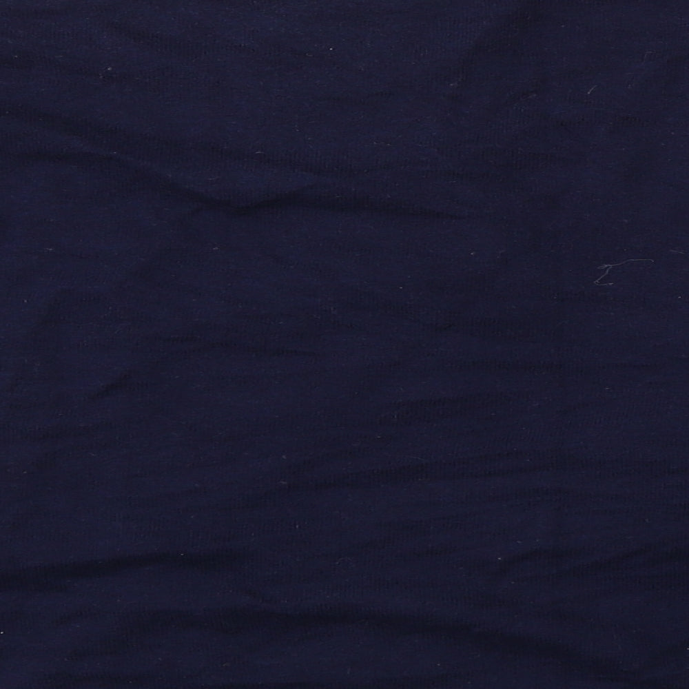 Marks and Spencer Womens Blue V-Neck  Cotton Cardigan Jumper Size 14