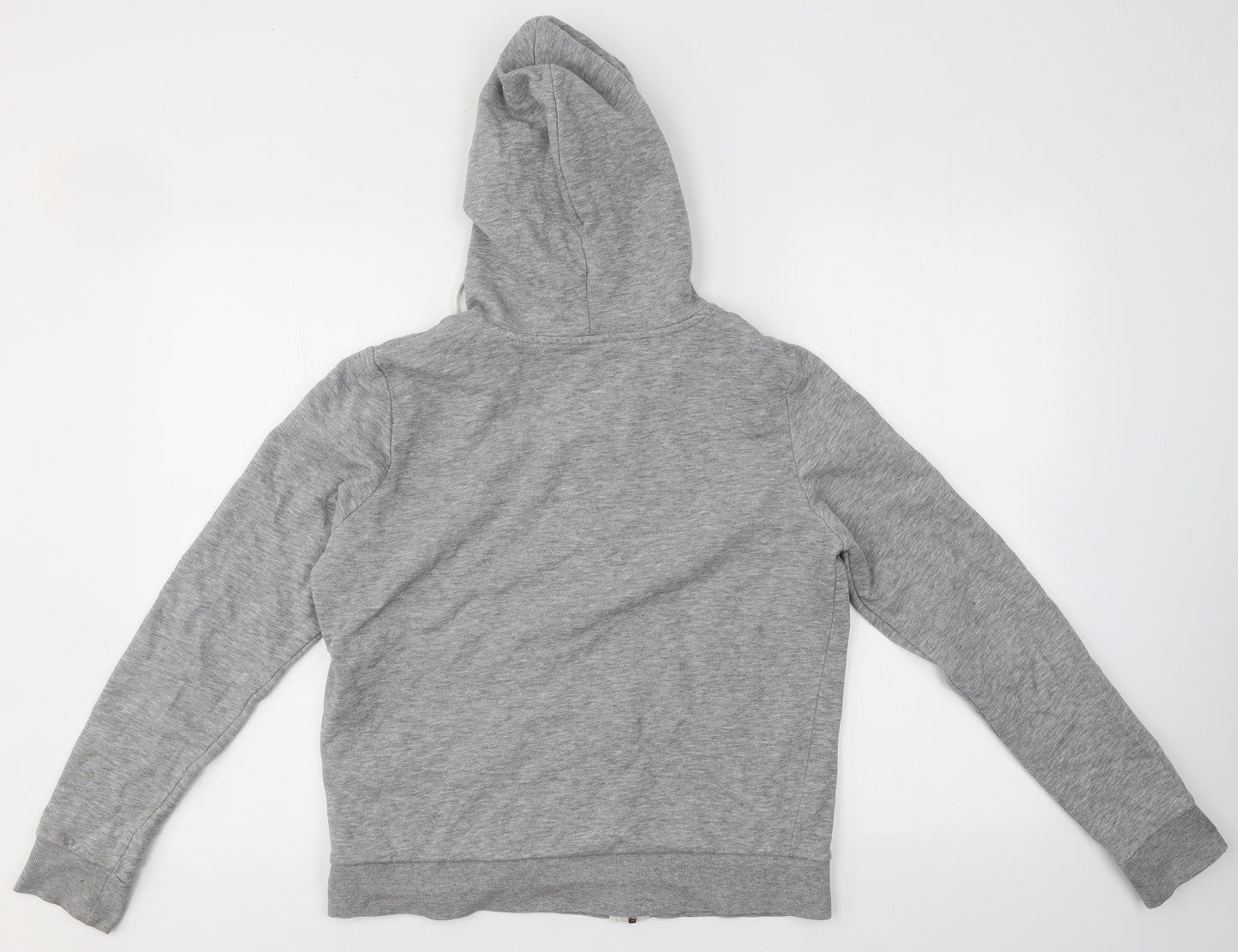 Divided by H&M Womens Grey Round Neck  Cotton Full Zip Jumper Size M