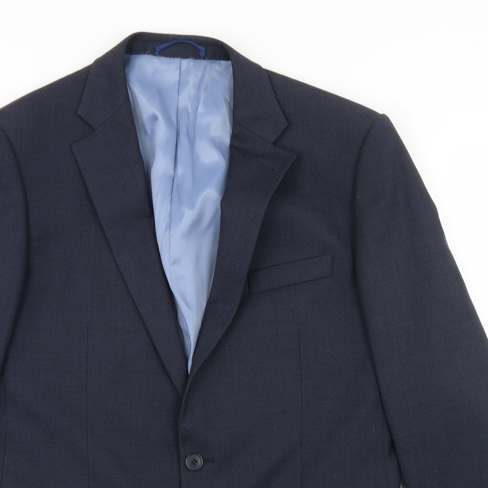 Taylor & Wright Mens Blue  Polyester Jacket Blazer Size 40
