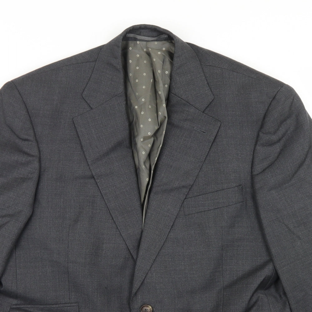 Steed Mens Grey  Wool Jacket Blazer Size 38