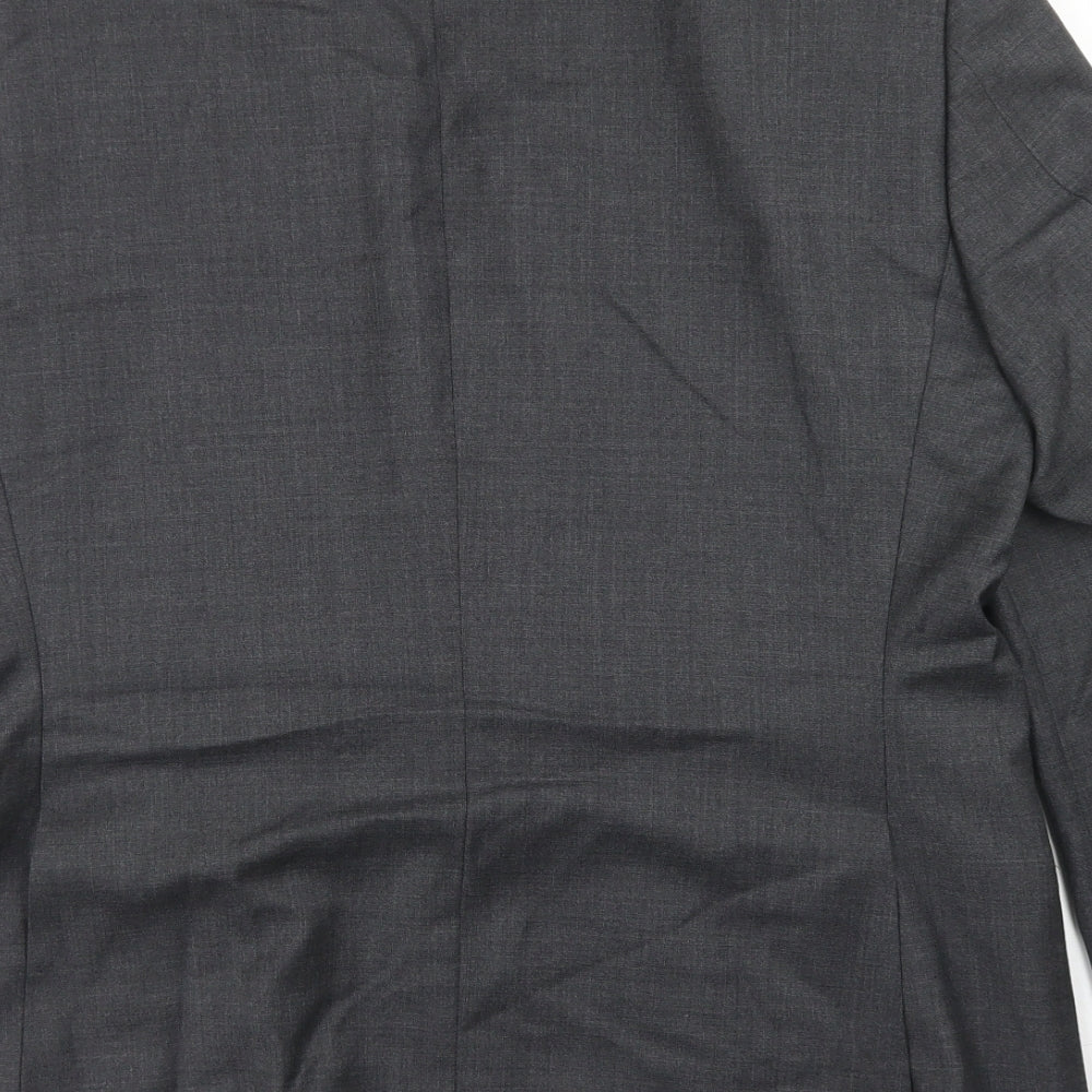 Steed Mens Grey  Wool Jacket Blazer Size 38