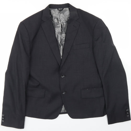 iTailor Mens Grey  Polyester Jacket Blazer Size 36