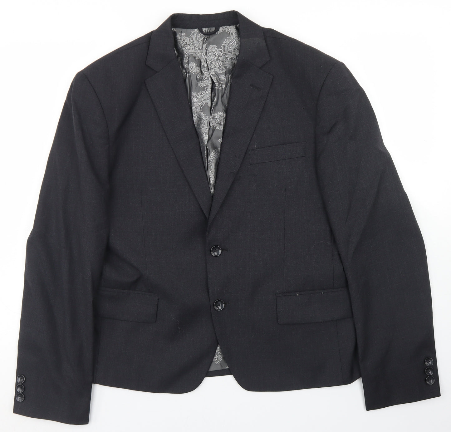 iTailor Mens Grey  Polyester Jacket Blazer Size 36