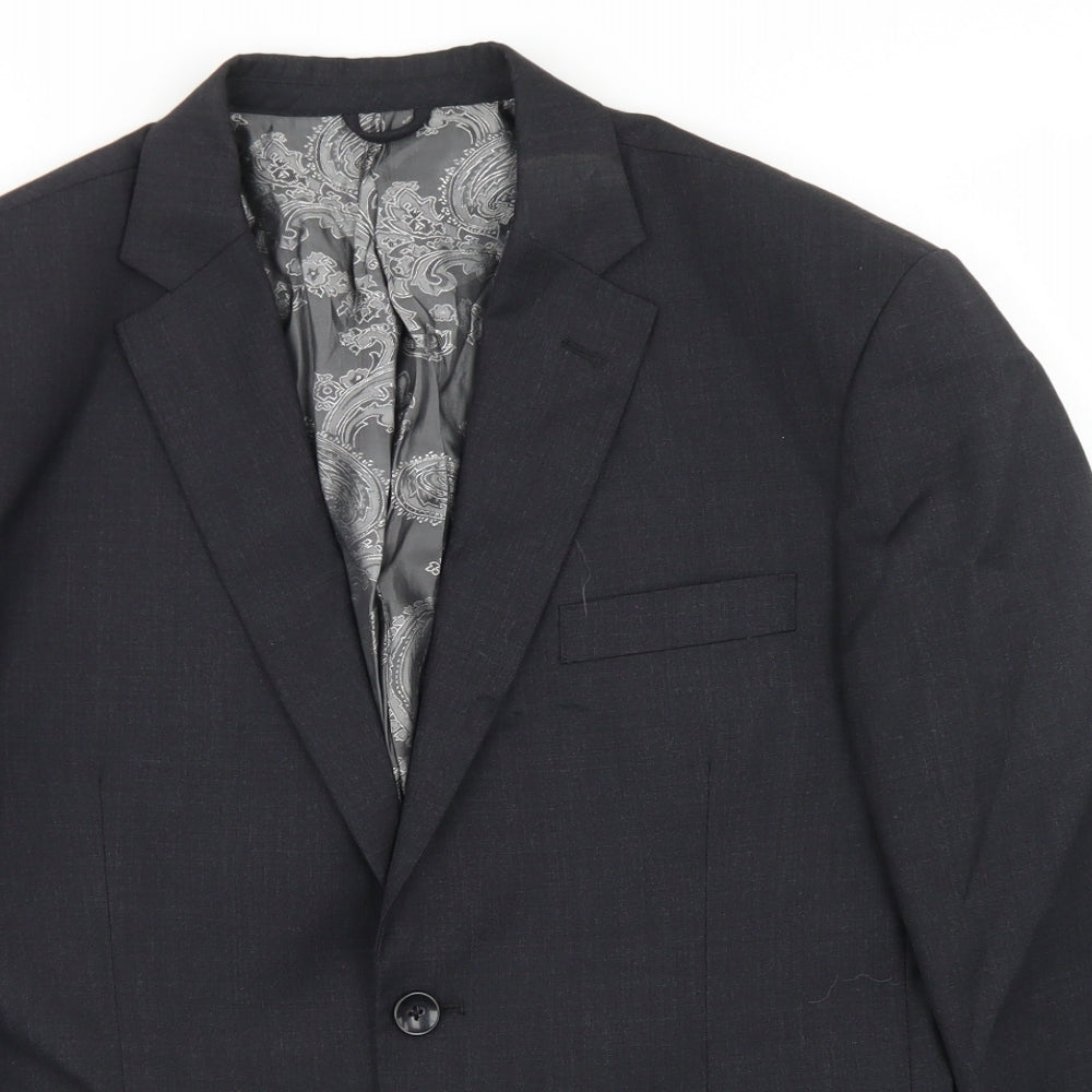 iTailor Mens Grey  Polyester Jacket Blazer Size 36