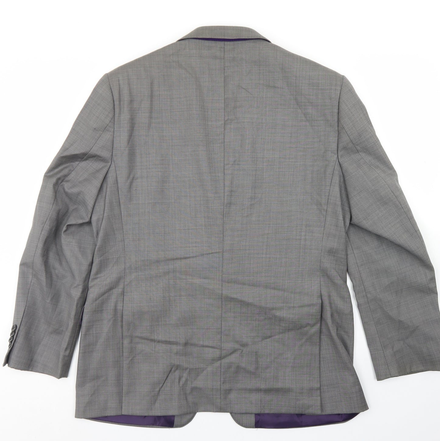 Paul Costelloe Mens Grey  Polyester Jacket Blazer Size 40