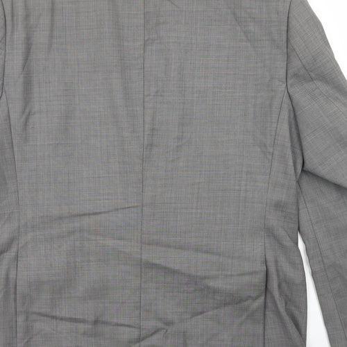 Paul Costelloe Mens Grey  Polyester Jacket Blazer Size 40