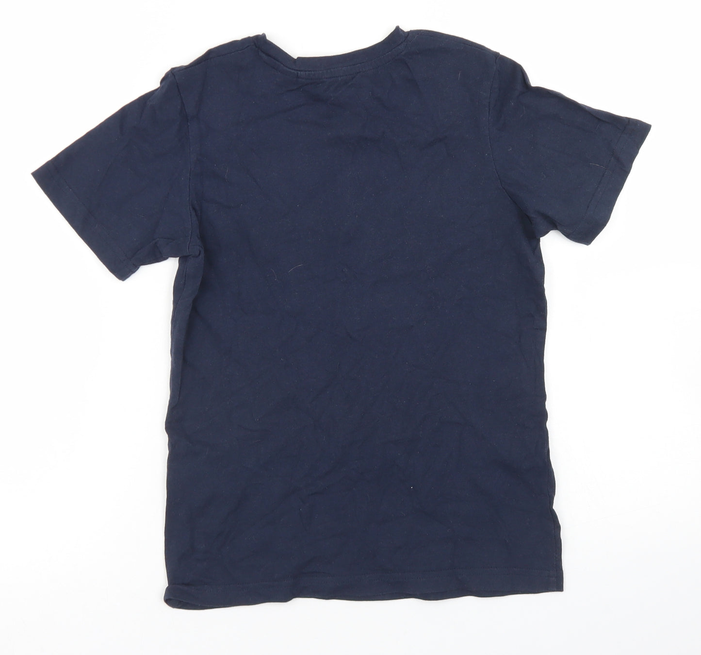 JACK & JONES Boys Blue  Cotton Basic T-Shirt Size 10 Years Crew Neck