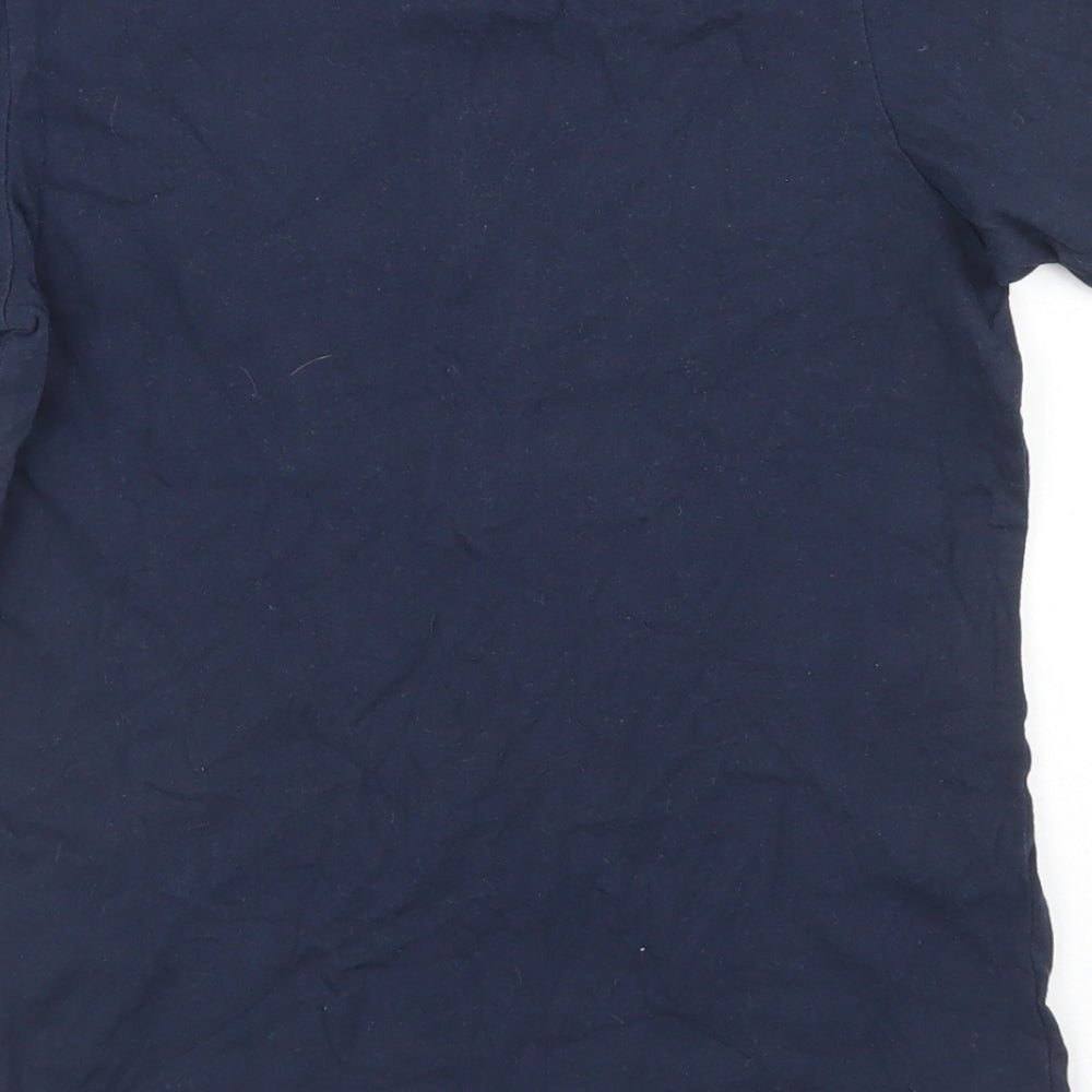 JACK & JONES Boys Blue  Cotton Basic T-Shirt Size 10 Years Crew Neck
