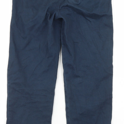 Lands' End Boys Blue  Cotton Chino Trousers Size 9-10 Years  Regular Button