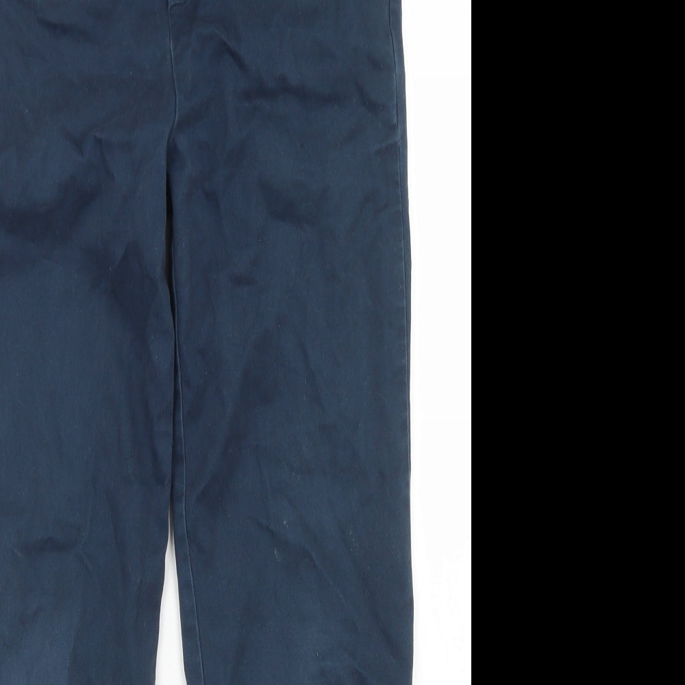 Lands' End Boys Blue  Cotton Chino Trousers Size 9-10 Years  Regular Button