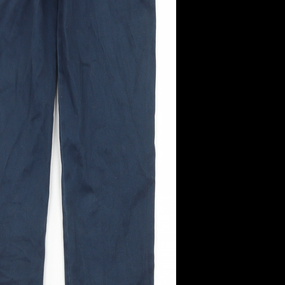Lands' End Boys Blue  Cotton Chino Trousers Size 9-10 Years  Regular Button