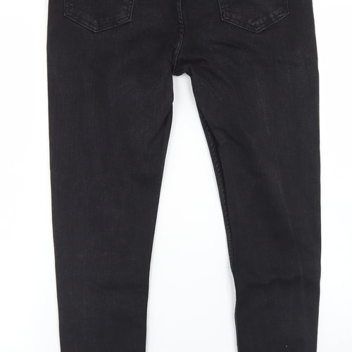 Hera Womens Black  Cotton Skinny Jeans Size 32 in L26 in Regular Button