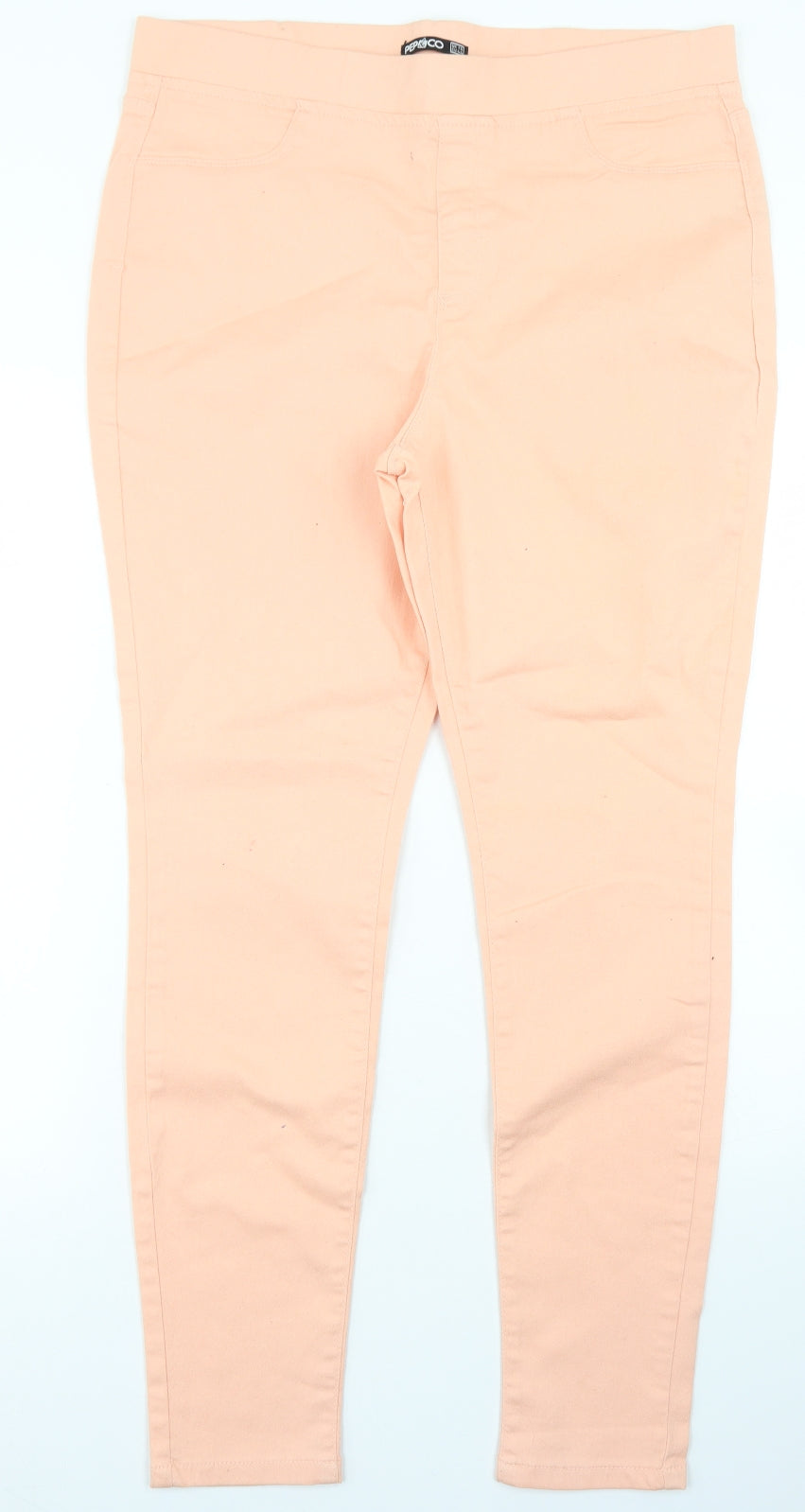 Pep & Co Womens Pink  Cotton Jegging Jeans Size 10 L28 in Regular