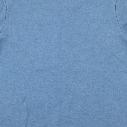 BHS Womens Blue Round Neck  Cotton Pullover Jumper Size 14