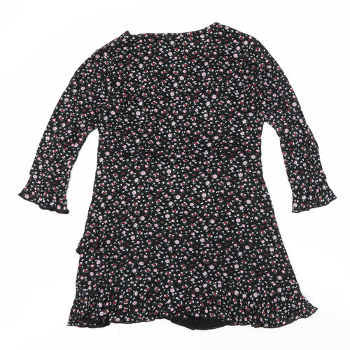 I SAW IT FIRST Womens Multicoloured Floral Viscose A-Line  Size 12  V-Neck Pullover