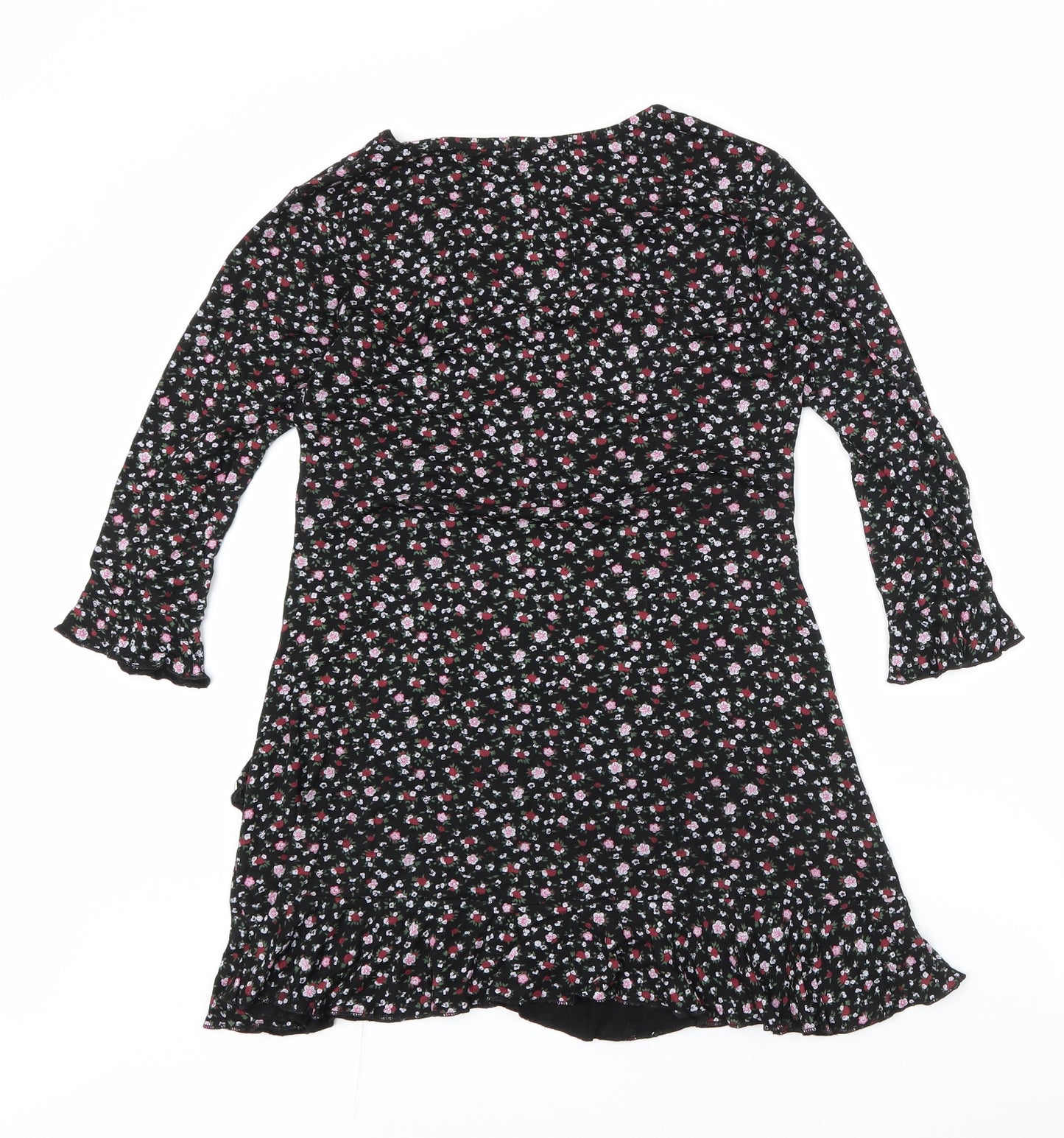 I SAW IT FIRST Womens Multicoloured Floral Viscose A-Line  Size 12  V-Neck Pullover