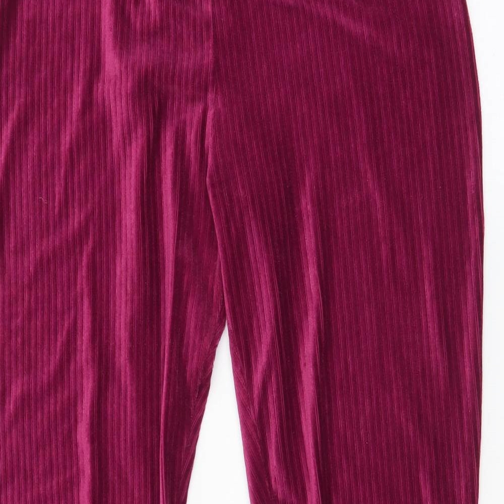 Urban Outfitters Womens Purple Striped Polyester Trousers  Size L L31 in Regular