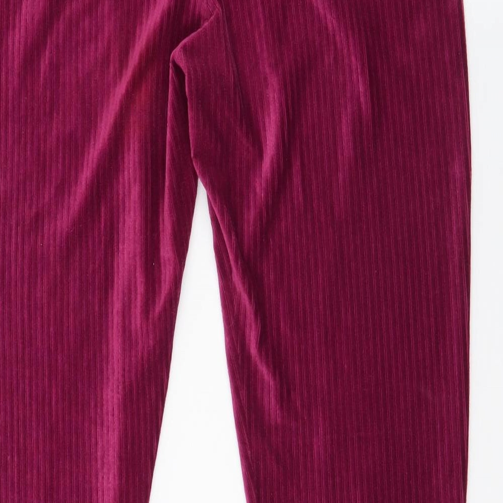 Urban Outfitters Womens Purple Striped Polyester Trousers  Size L L31 in Regular