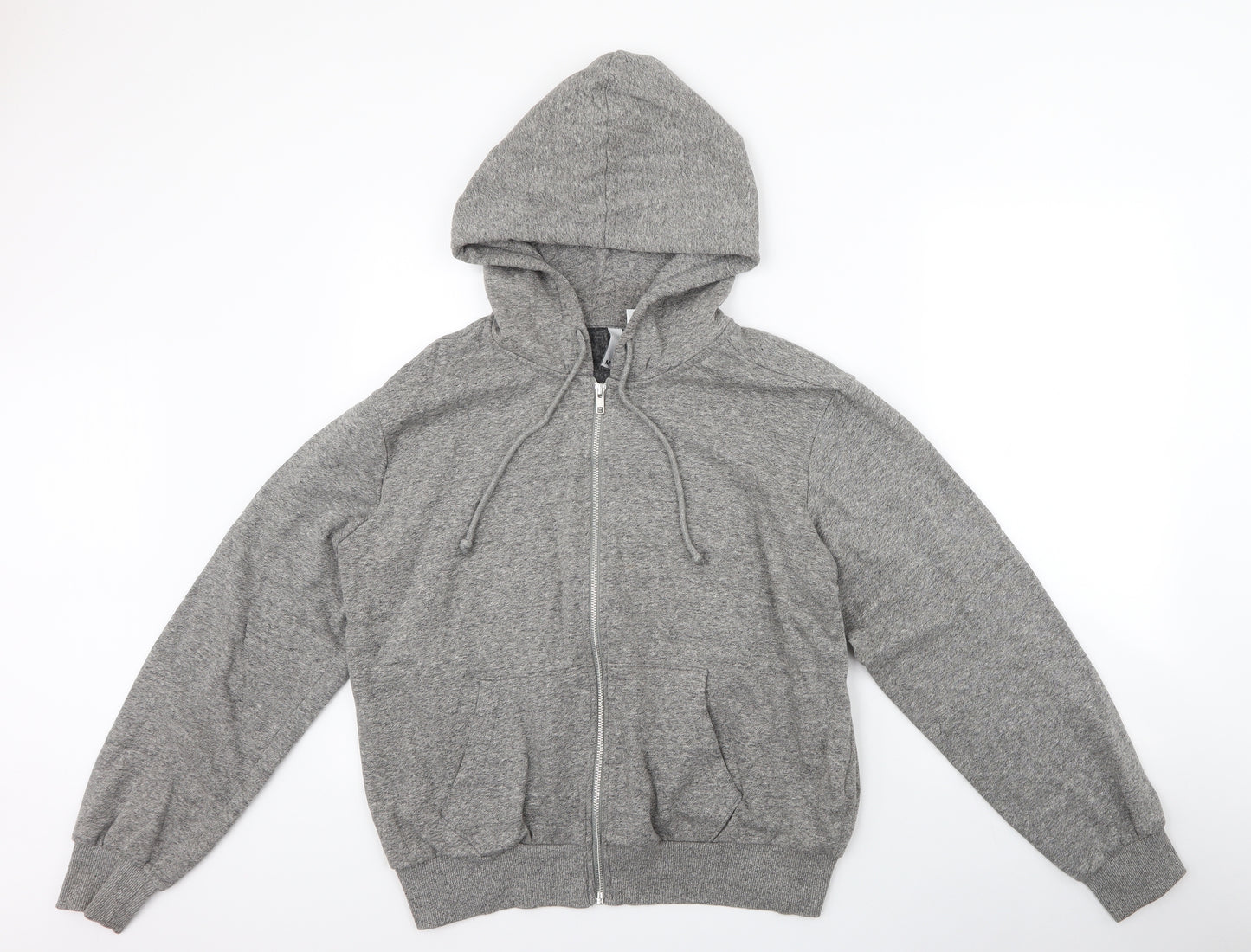 H&M Mens Grey  Cotton Full Zip Hoodie Size M