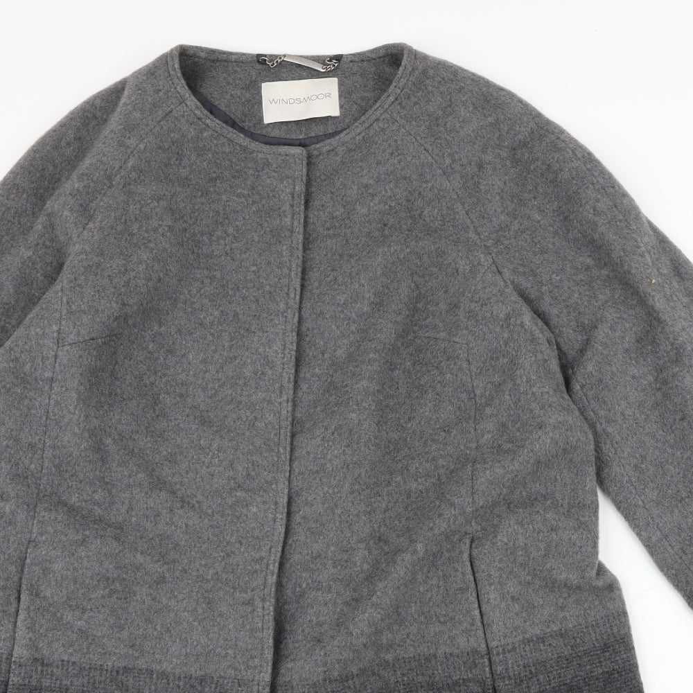 Windsmoor Womens Grey   Overcoat Coat Size 12  Button