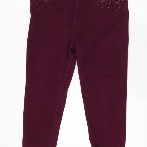 Per Una Womens Purple  Polyester Skinny Jeans Size 32 in L22.5 in Regular Zip - short leg length