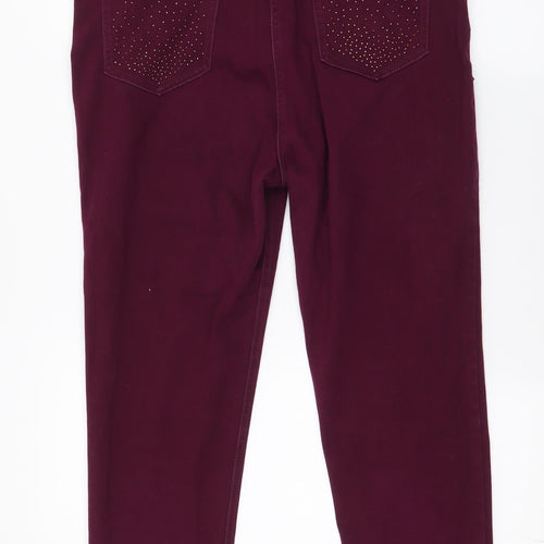 Per Una Womens Purple  Polyester Skinny Jeans Size 32 in L22.5 in Regular Zip - short leg length