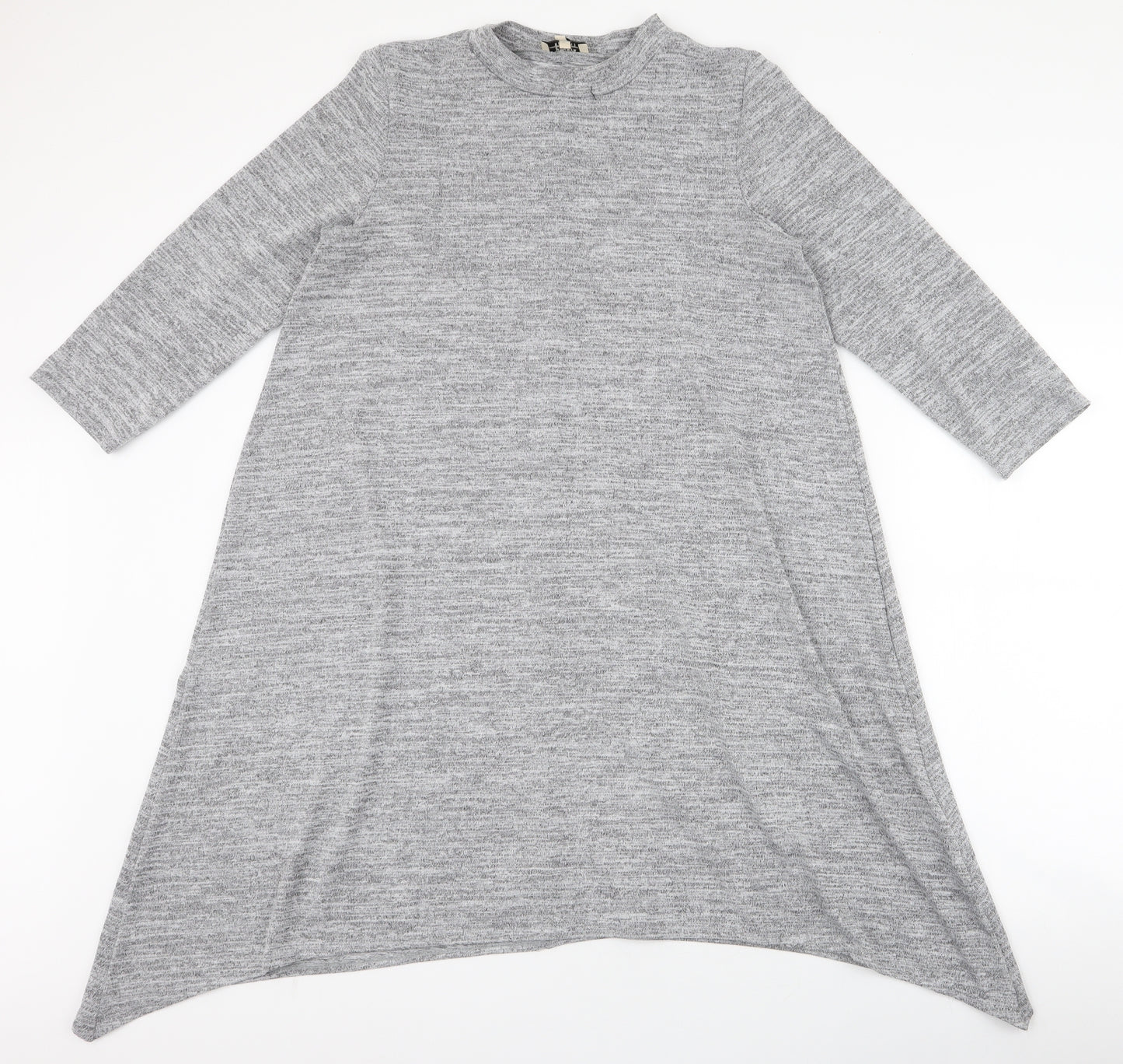 Papaya Womens Grey  Polyester Trapeze & Swing  Size M  High Neck Pullover