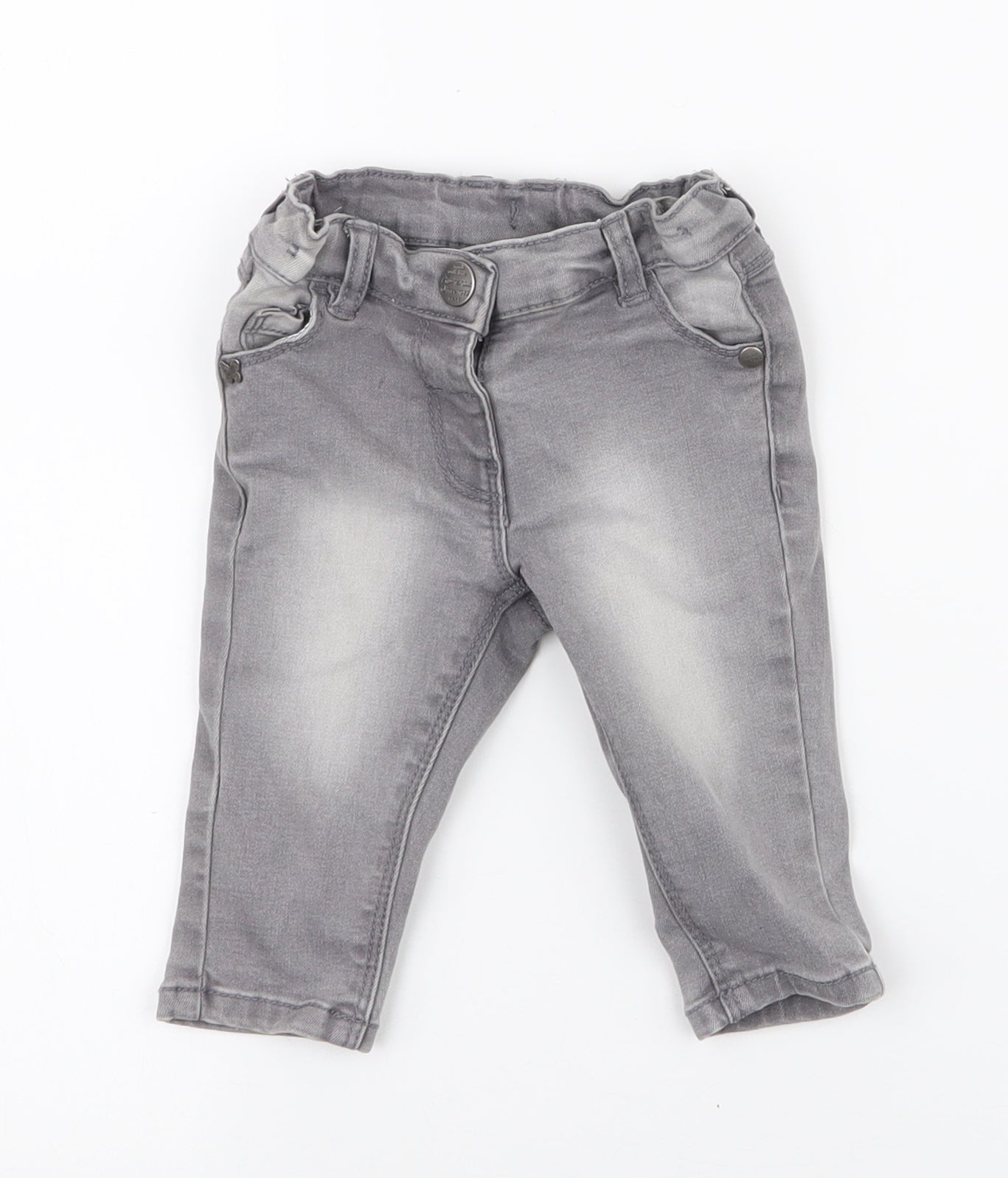 NEXT  Grey  Cotton  Jeans Size 3-6 Months  Button
