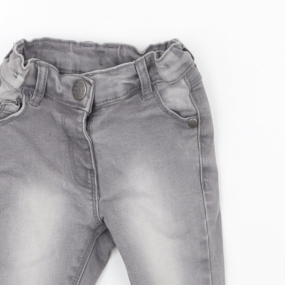NEXT  Grey  Cotton  Jeans Size 3-6 Months  Button