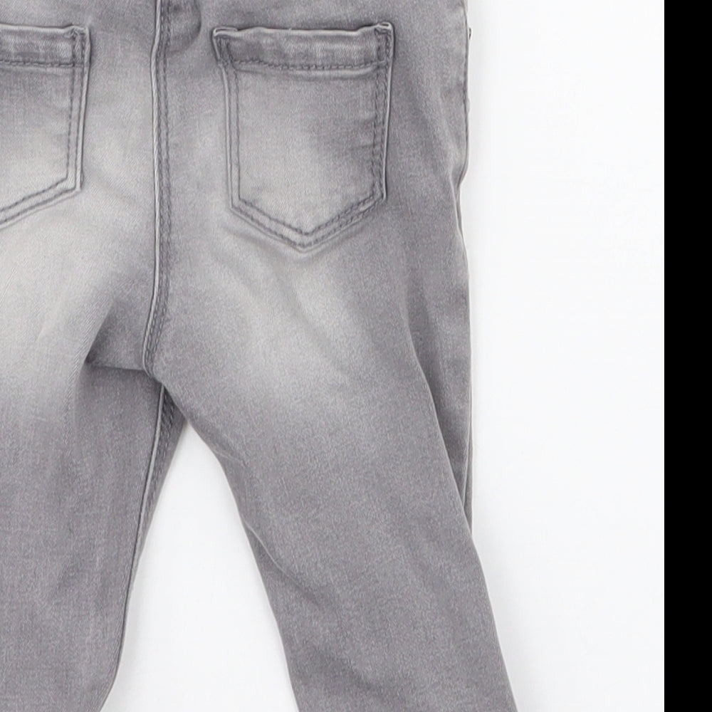 NEXT  Grey  Cotton  Jeans Size 3-6 Months  Button