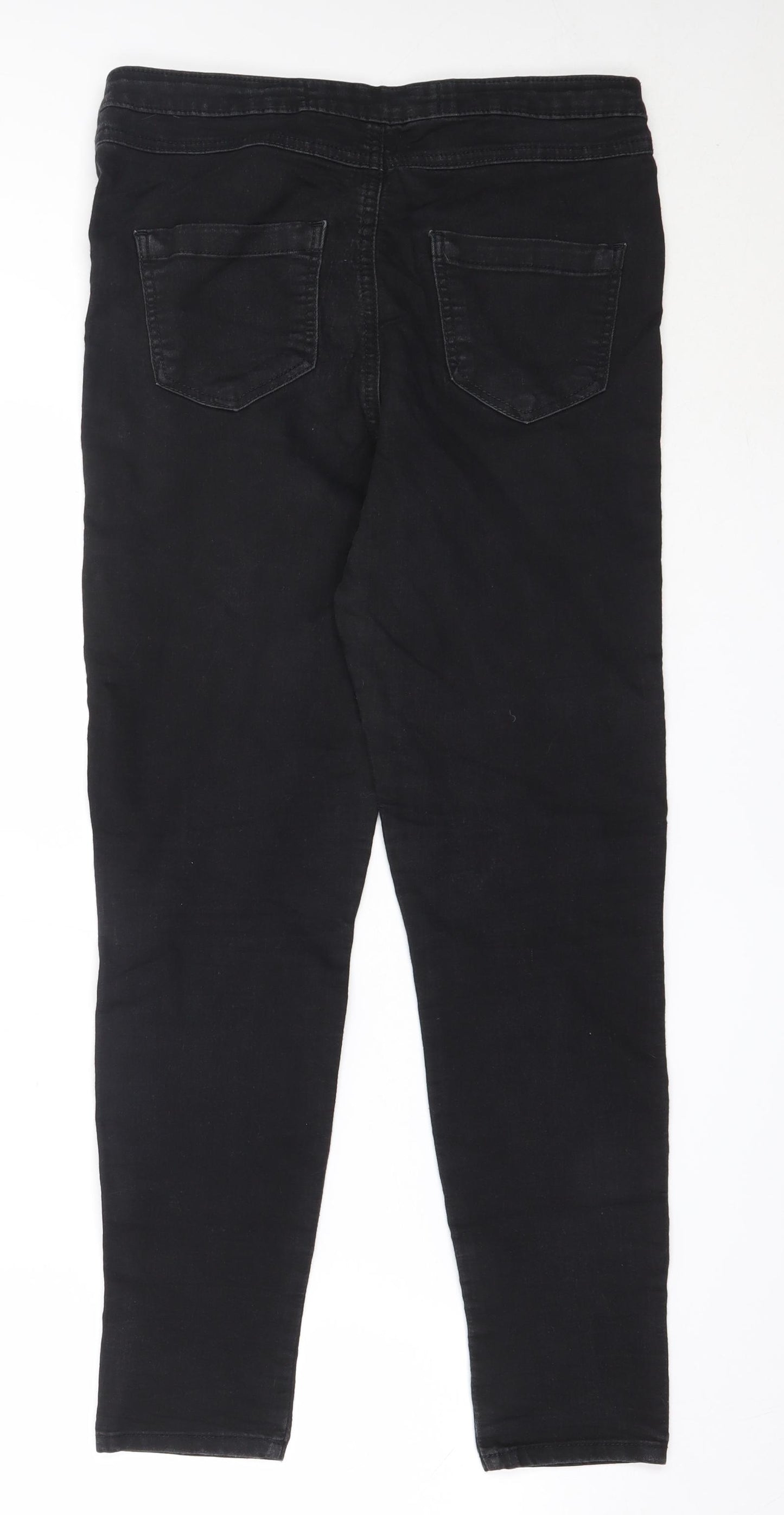 Primark Womens Black  Cotton Skinny Jeans Size 12 L27.5 in Regular