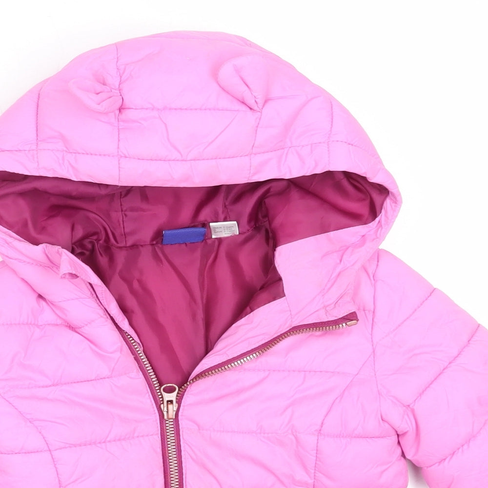 Lupilu Girls Pink   Puffer Jacket Coat Size 2-3 Years