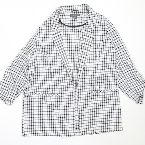 Primark Womens White Check  Jacket  Size 16